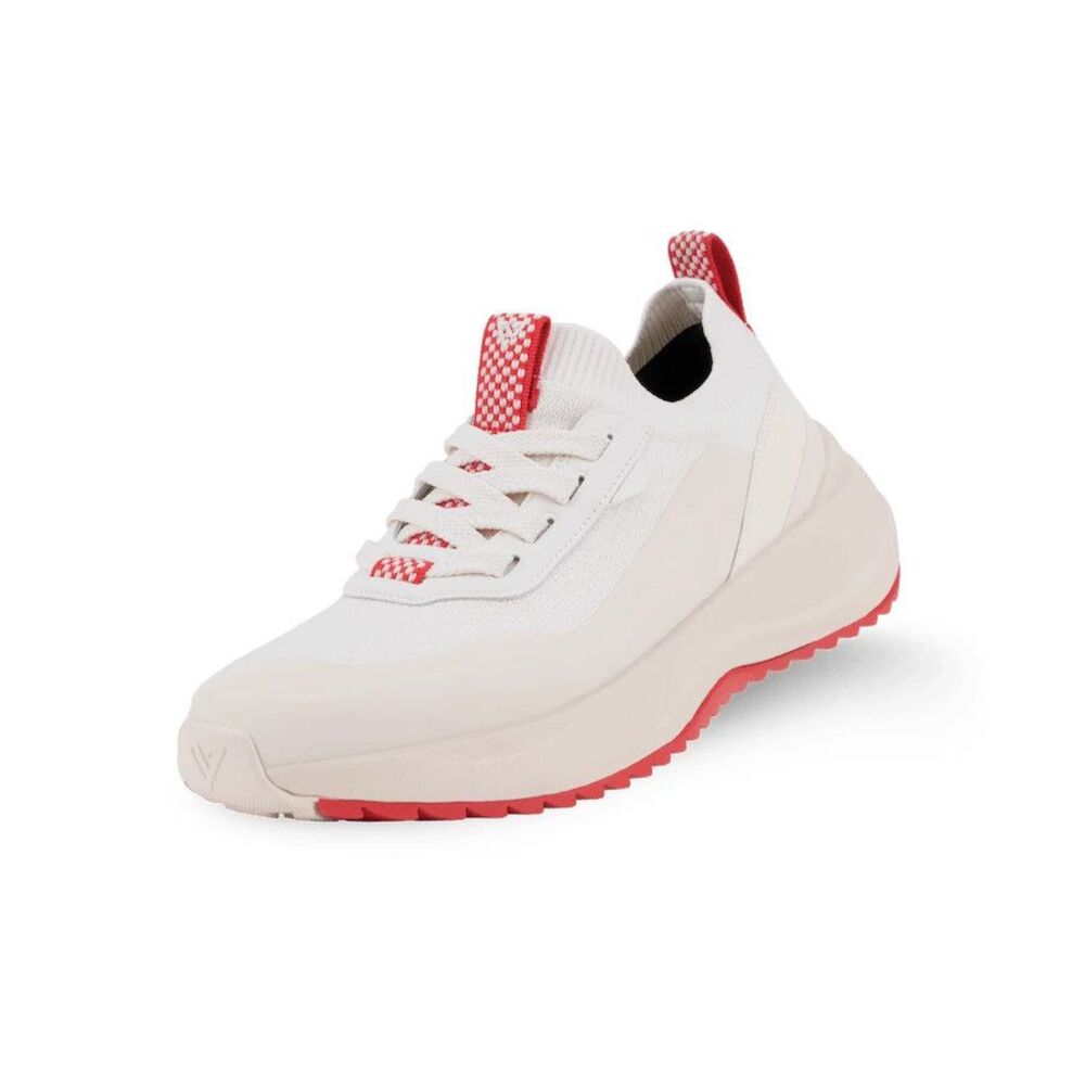 Vessi Stormburst Lowtop Womens Size 7 Waterproof Sneakers White / Hyperpink